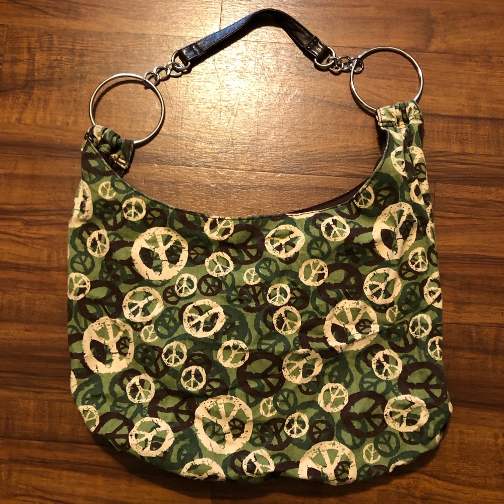 AWESOME VINTAGE BOHO PEACE BAG W/ MAGNETIC CLOSURE